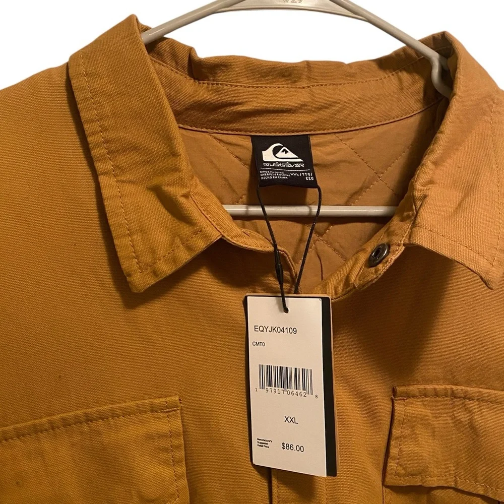 Quiksilver Men's Brown Shirt Jacket. Size XXL. New with tags - Picture 3 of 9
